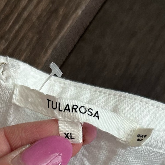 Tularosa x Revolve Millie Embroidered Tassel Mini Skirt in White Sz XL - Picture 7 of 8